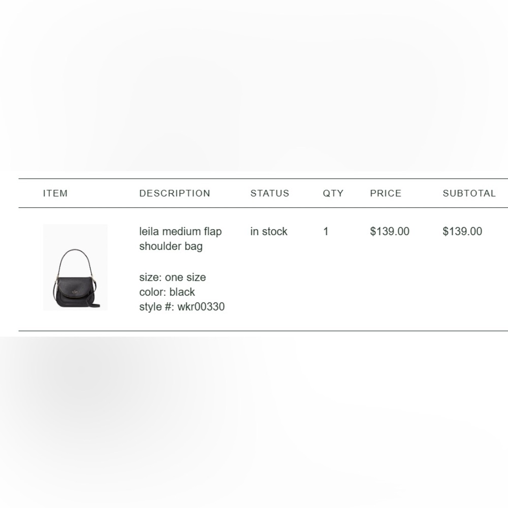kate spade Leila Black Pebbled Leather Double Flap Crossbody - Picture 3 of 10
